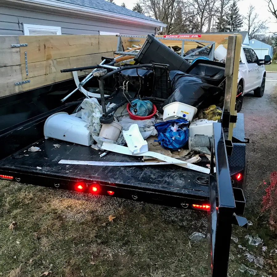 Roll-off dumpster delivered to a residential driveway in Richton Park